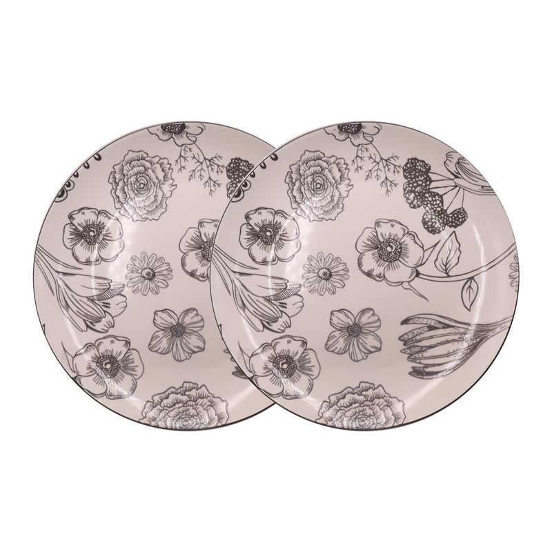 【Promotion】Nice One Set Of 6pcs 10.5inch Classique  Porcelain Dinner Dish Plates （YHY-PLATE-10503 10.5INCH CIRCULAR FLOWER）