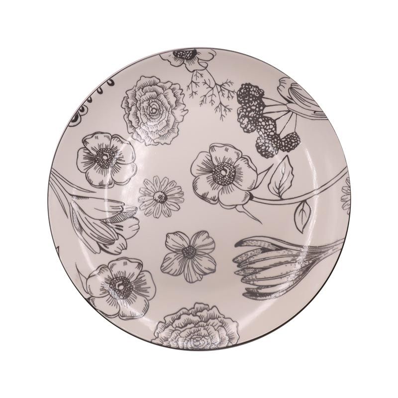 【Promotion】Nice One Set Of 6pcs 10.5inch Classique  Porcelain Dinner Dish Plates （YHY-PLATE-10503 10.5INCH CIRCULAR FLOWER）