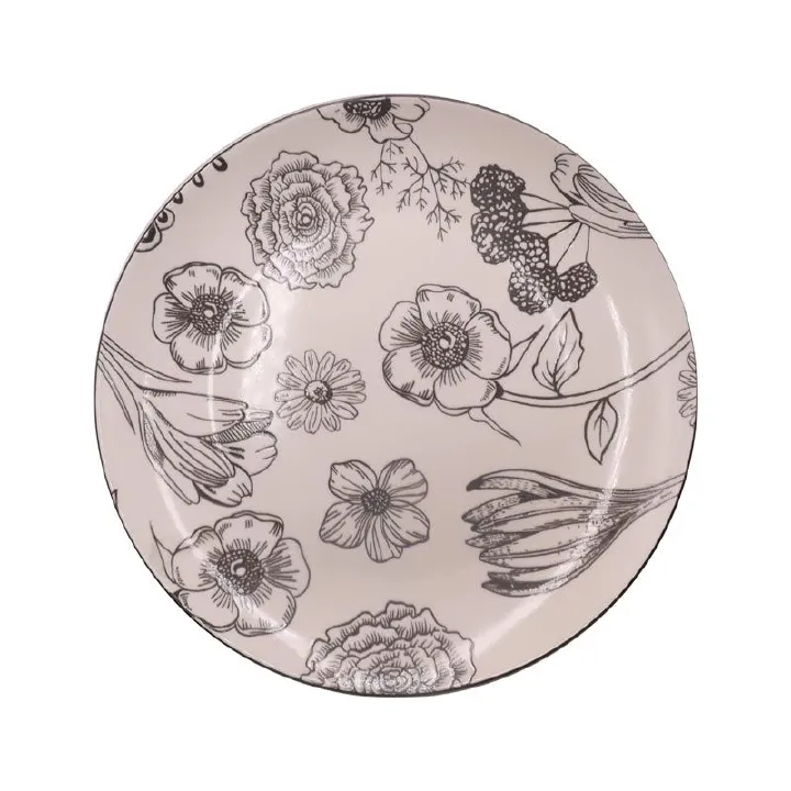 【Promotion】Nice One Set Of 6pcs 10.5inch Classique  Porcelain Dinner Dish Plates （YHY-PLATE-10503 10.5INCH CIRCULAR FLOWER）