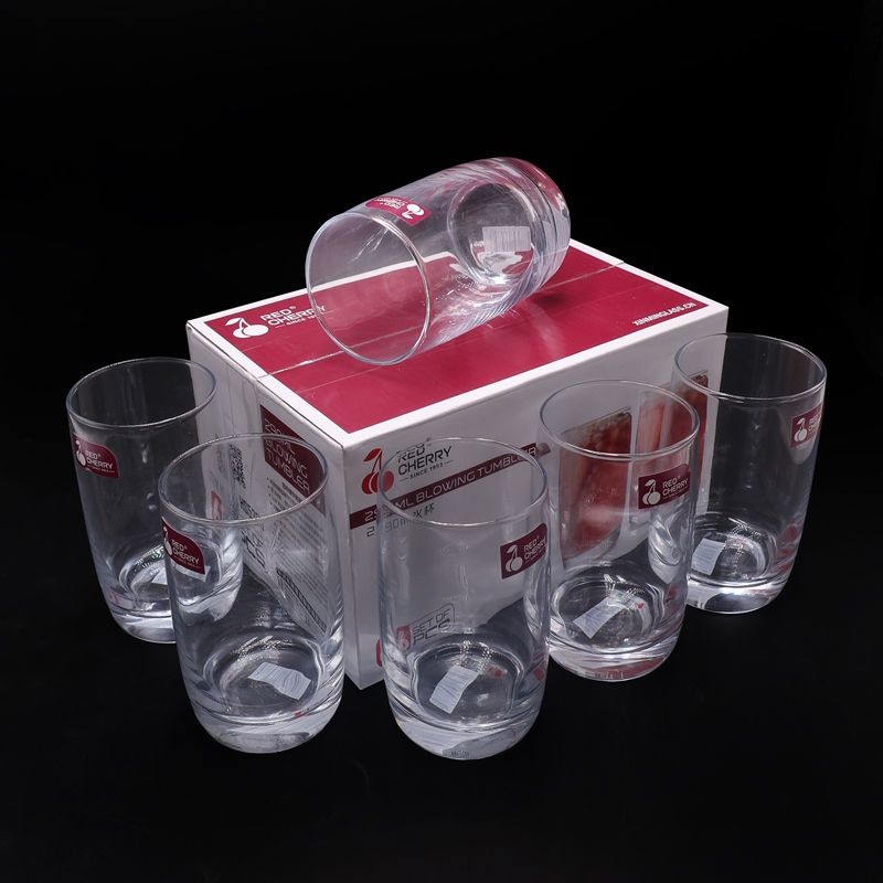 6PCS 290ML  Drinking Glass Sets, Durable Drinking Cups, Lead-Free Water Cup Set, Drinkware Kitchen Glasses for Cocktail, Iced Coffee, Beer, Tea, Wine, Whiskey, Water (HS5303 GLASS WARE )