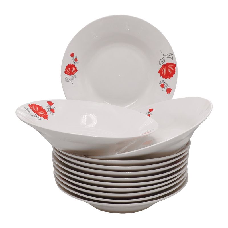 【Promotion】Nice One 12PCS 8 INCH Classique  Porcelain Dinner Dish Plates（BYD-PLATE-54 PLATE 8INCH 72PCS）