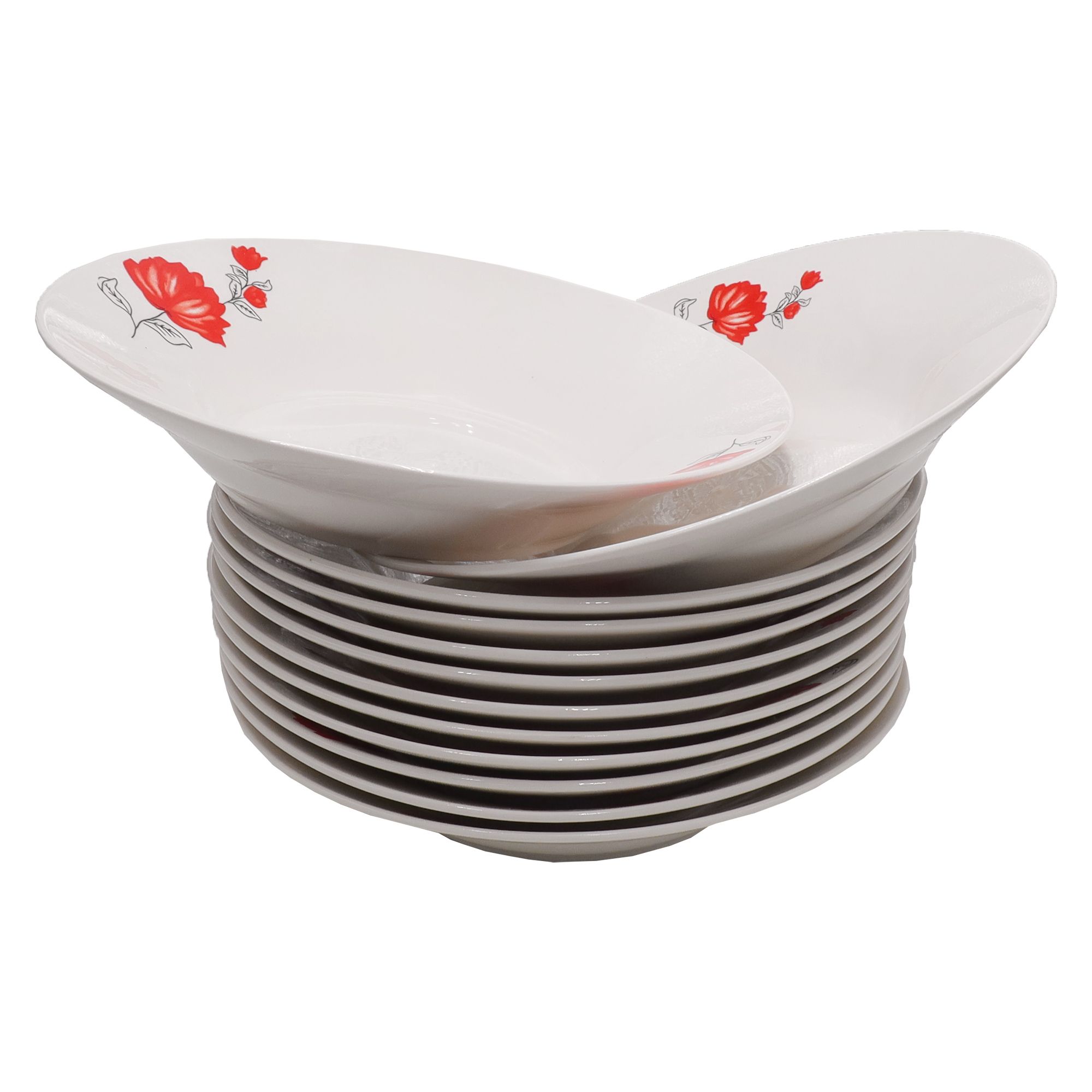 【Promotion】Nice One 12PCS 8 INCH Classique  Porcelain Dinner Dish Plates（BYD-PLATE-54 PLATE 8INCH 72PCS）