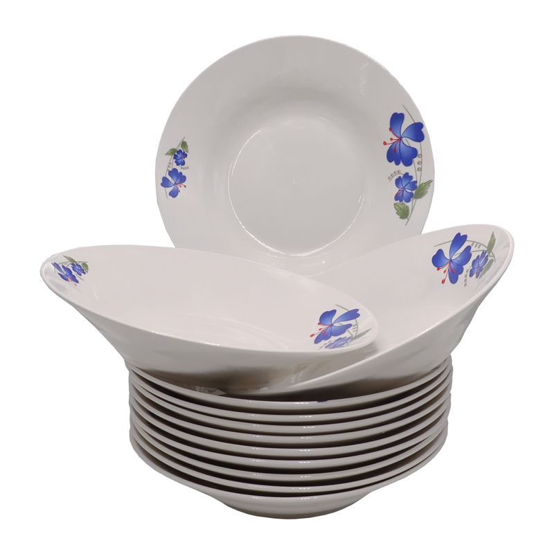 【Promotion】Nice One 12Pcs 8inch Classique  Por celain Dinner Dish Plates （BYD-PLATE-53 PLATE 8INCH 72PCS）