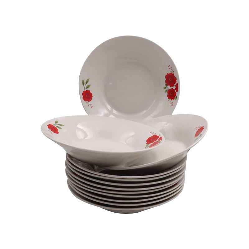 Nice One 12Pcs 8inch Classique Porcelain  Dinner Dish Plates（BYD-PLATE-35-L PLATE 8INCH 72PCS)