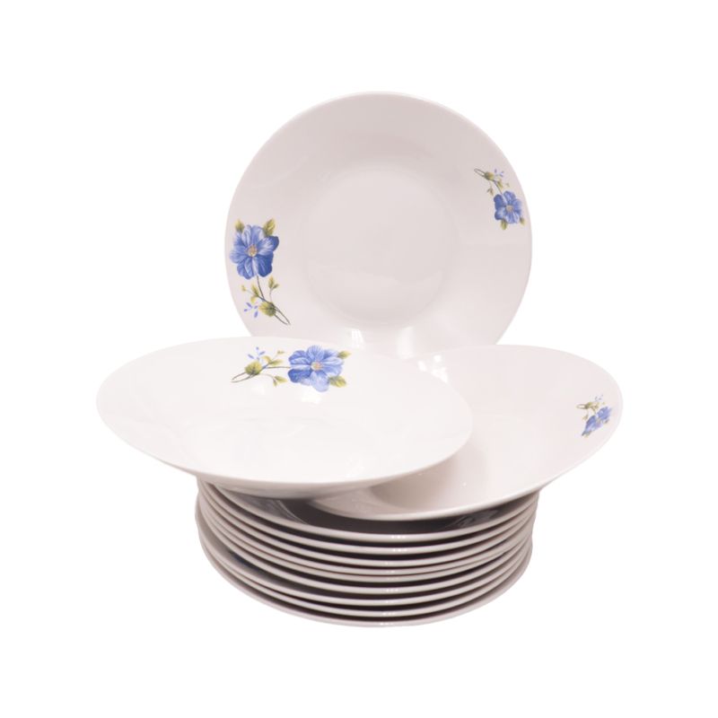 【Promotion】Nice One 12PCS/ Set 8inch Classique  Porcelain Dinner Dish Plates（BYD-PLATE-32 PLATE 8INCH 72PCS  ）