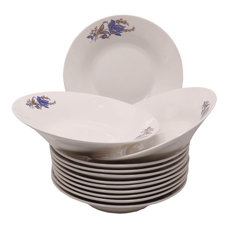 【Promotion】Nice One 12Pcs /Set  8inch Classique  Porcelain Dinner Dish Plates（BYD-PLATE-51 PLATE 8INCH 72PCS)