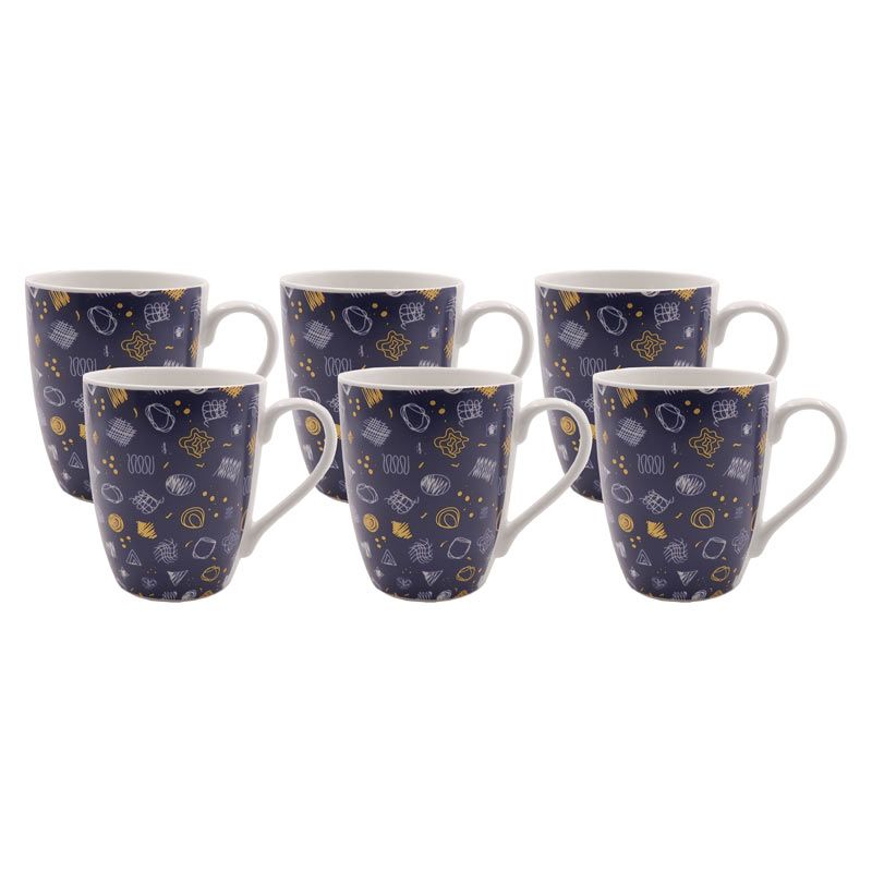 Niceone 6pcs 370ML High Quality Porcelain Tea Milk Coffee  Cups (BYD-CUP-5886 MILK CUP）