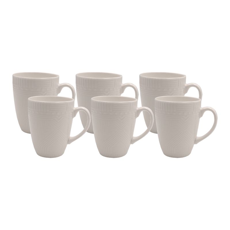 Niceone Set of 6pcs  440ML High Quality  Big Porcelain Tea Milk Coffee Ceramic Cups (BYD-CUP-7021-CS MILK CUP)
