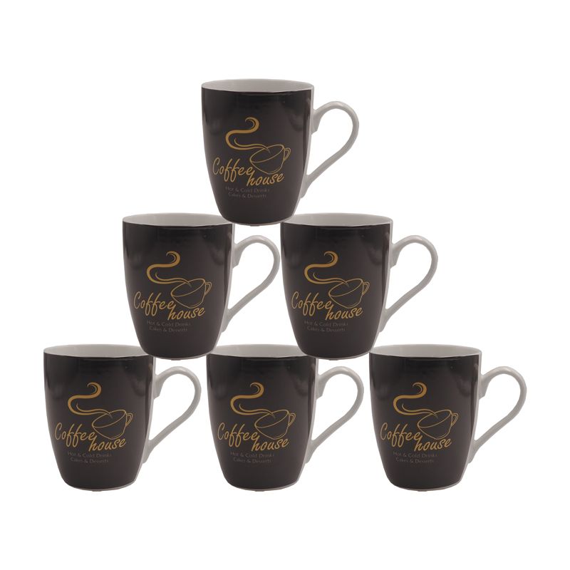 Niceone 6pcs 370ML  High Quality Porcelain Tea Milk Coffee Ceramic Cups (BYD-CUP-5838  MILK CUP)