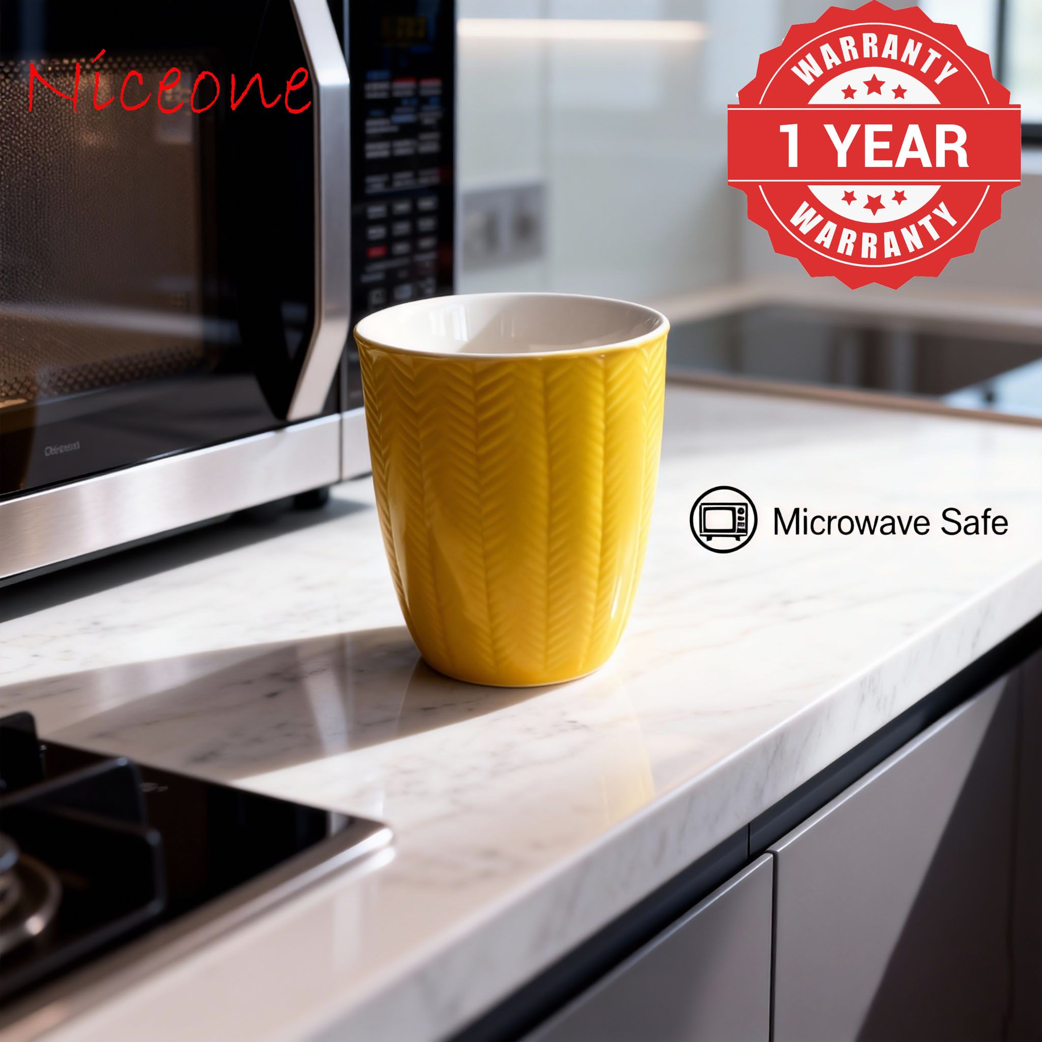 Niceone Set of 6pcs  420ML High Quality Porcelain Tea Milk Coffee Ceramic Cups (BYD-CUP-8017 MILK CUP)