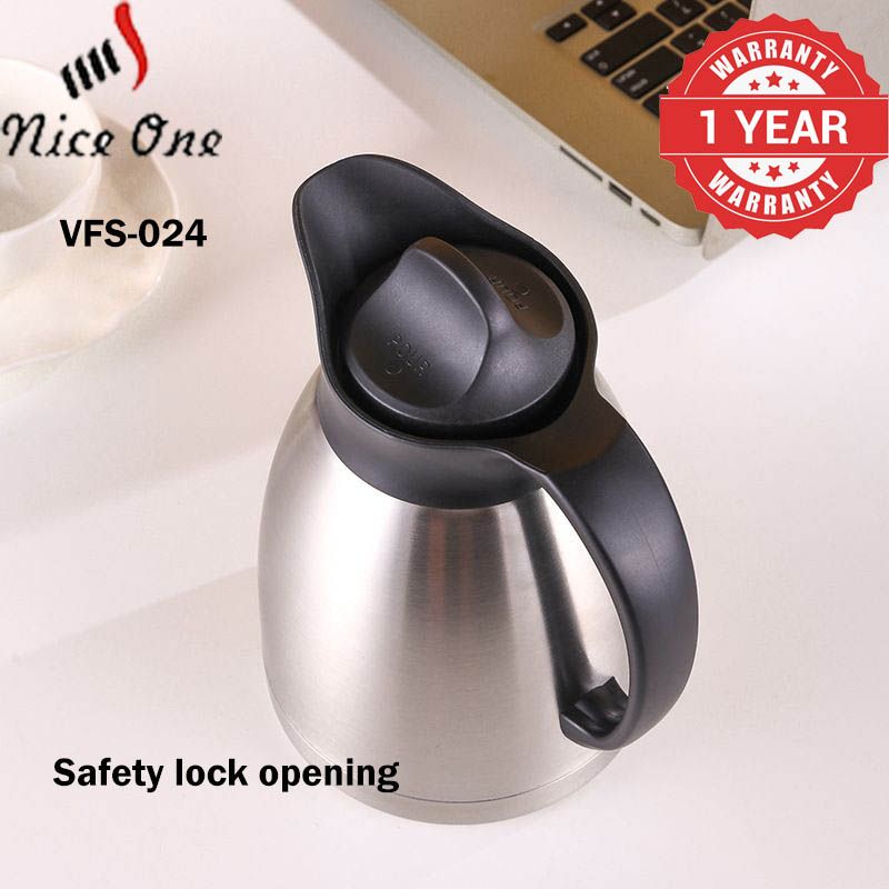 Nice One 2L / 3L Stainless Steel Vacuum Jug Coffee Pot Vacuum Flask Thermos (VFS-024 STAINLESS STEEL VACUUM FLASK )