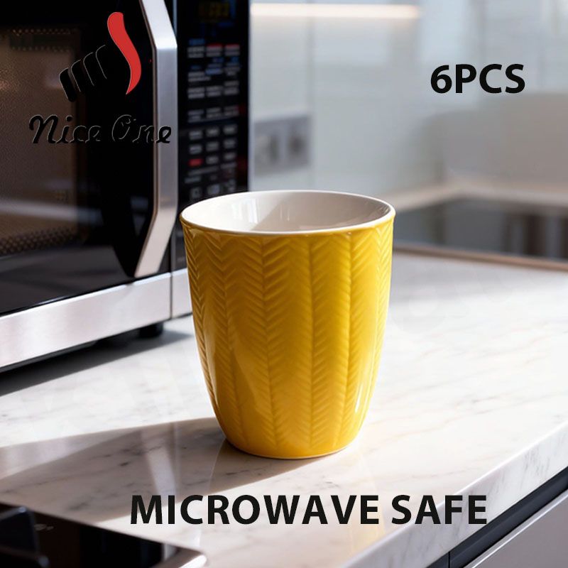 Niceone Set of 6pcs  420ML High Quality Porcelain Tea Milk Coffee Ceramic Cups (BYD-CUP-8017 MILK CUP)