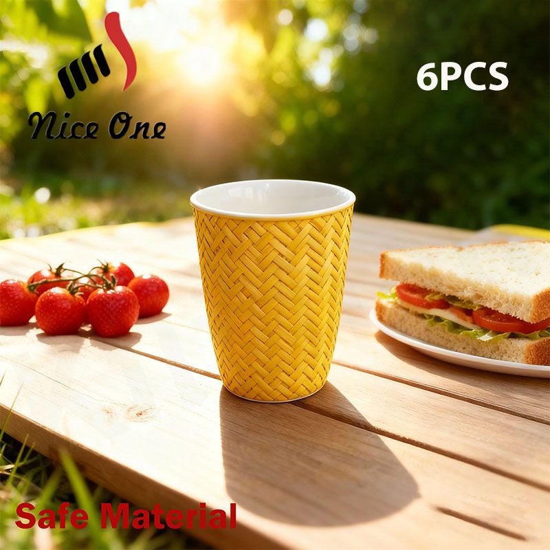 Niceone Set of 6pcs  420ML High Quality Porcelain Tea Milk Coffee Ceramic Cups (BYD-CUP-8017 MILK CUP)