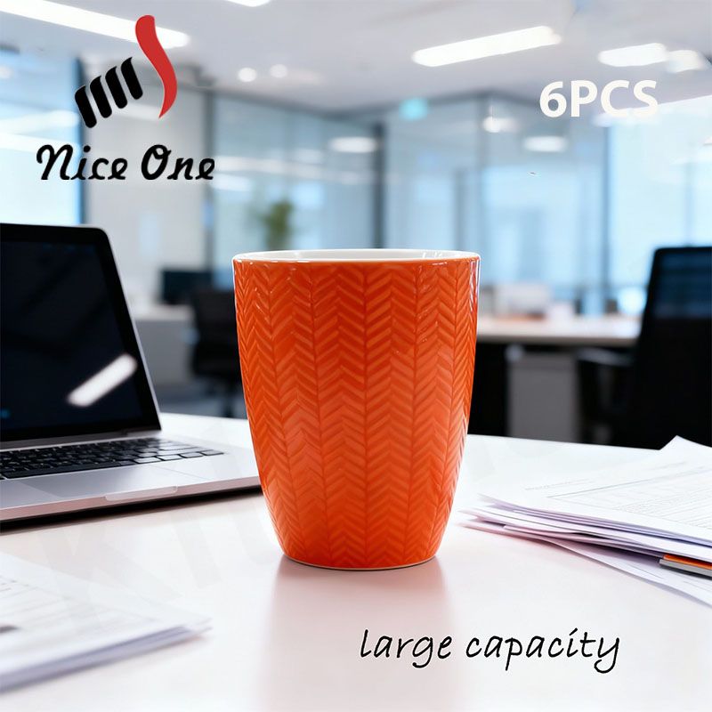 Niceone Set of 6pcs  420ML High Quality Porcelain Tea Milk Coffee Ceramic Cups (BYD-CUP-8017 MILK CUP)