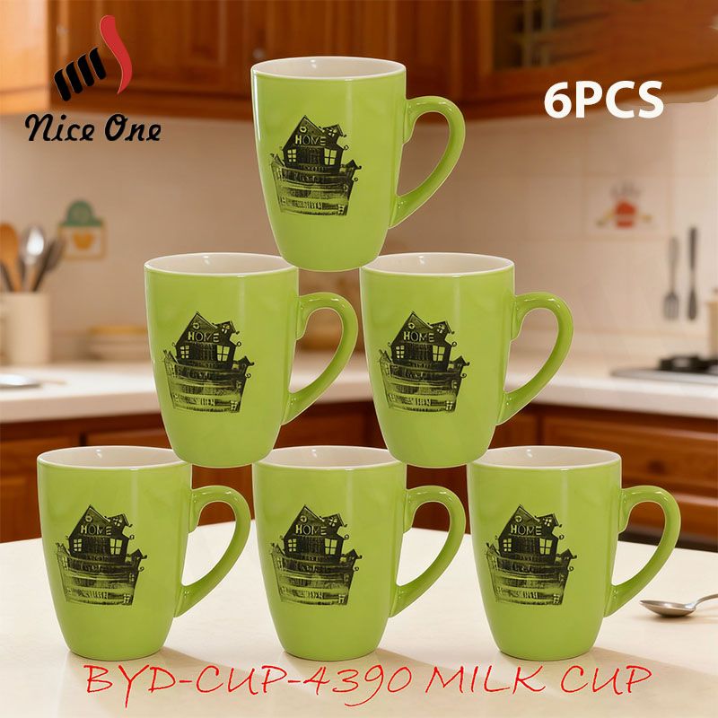Niceone Set of 6pcs  250ML High Quality Porcelain Tea Milk Coffee Ceramic Cups (BYD-CUP-4390 MILK CUP)