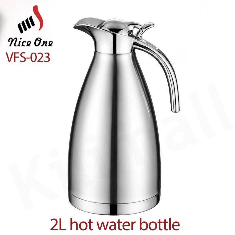 Nice One 1PC 2.0L Silver Stainless Steel Vacuum Jug Coffee Pot Vacuum flask  thermos Flask Thermos water bottle hot water bottle(VFS-023-2.00L ).