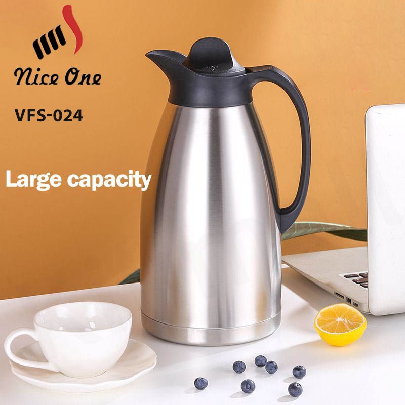Nice One 2L / 3L Stainless Steel Vacuum Jug Coffee Pot Vacuum Flask Thermos (VFS-024 STAINLESS STEEL VACUUM FLASK )