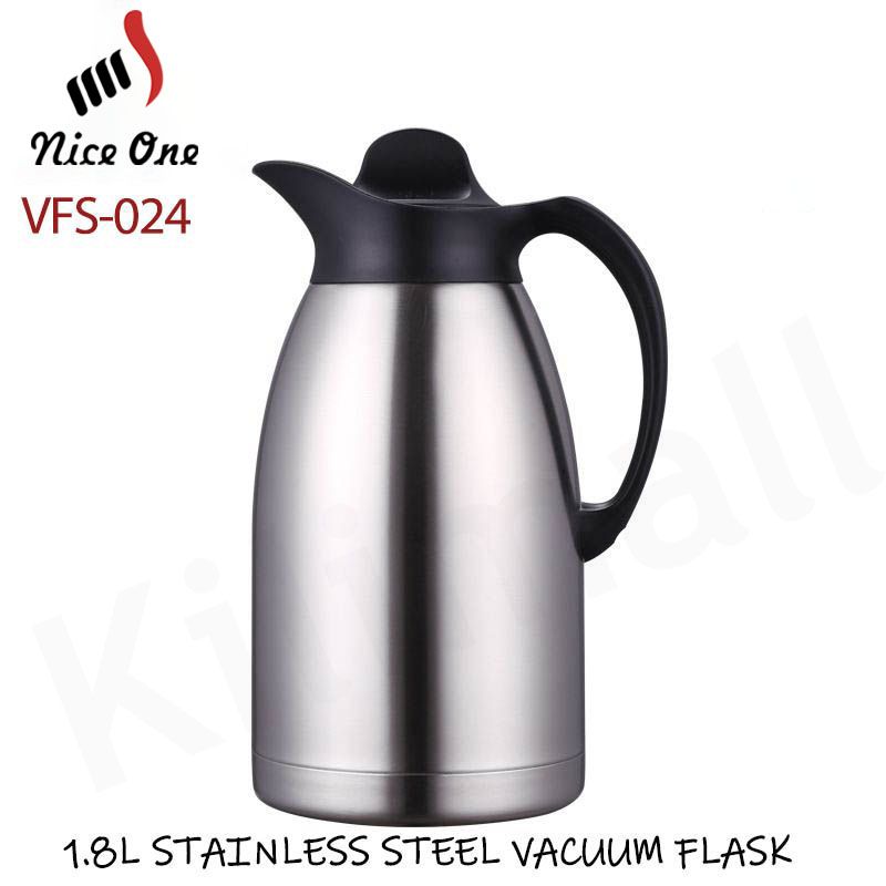 Nice One 1.8L Stainless Steel Vacuum Jug Coffee Pot thermos flask Vacuum Flask Thermos hot water bottle  (VFS-024-1.80L STAINLESS STEEL VACUUM FLASK ) .