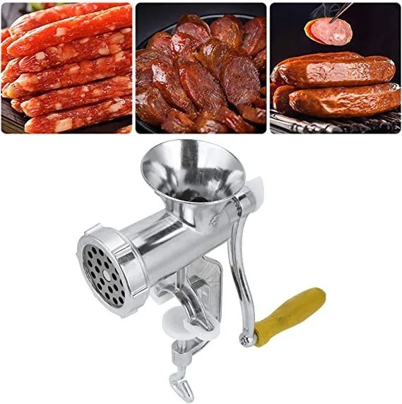 Meat Mincer Grinder Household Aluminum Alloy Manual Sausage Meat Grinder Pepper Spice Grinding Machine Kitchen Tool
