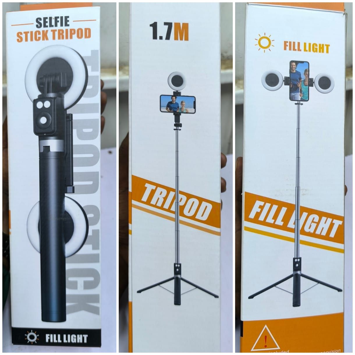 Selfie Stick  
Tripod Stand 
with 2 ring lights