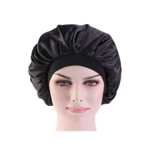 Satin Hair Bonnet sleeping Cap bonet Cap- Black.