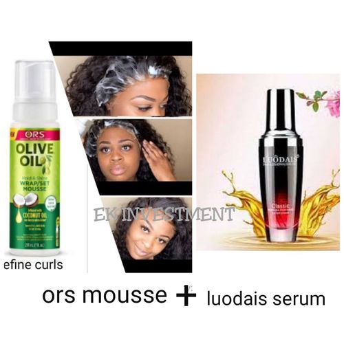 Ors Foam Wrap/set Mousse + Luodais Human Hair Wig & Weave Serum