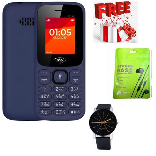 Itel MOBILE PHONE 2165//DUAL SIM//FREE EARPHONES AND WEB WATCH