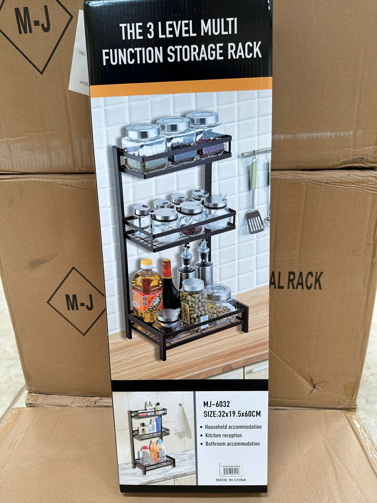 3 level multifunctional storage rack