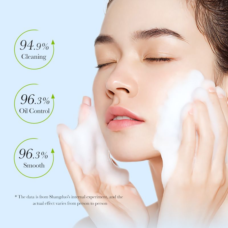 2 PCS Facial Cleansers Foam Face Wash Moisturizing Shrink Pores Deep Cleaning Oil Control Skin Care Face Scrubbers Cleanser Skin Care