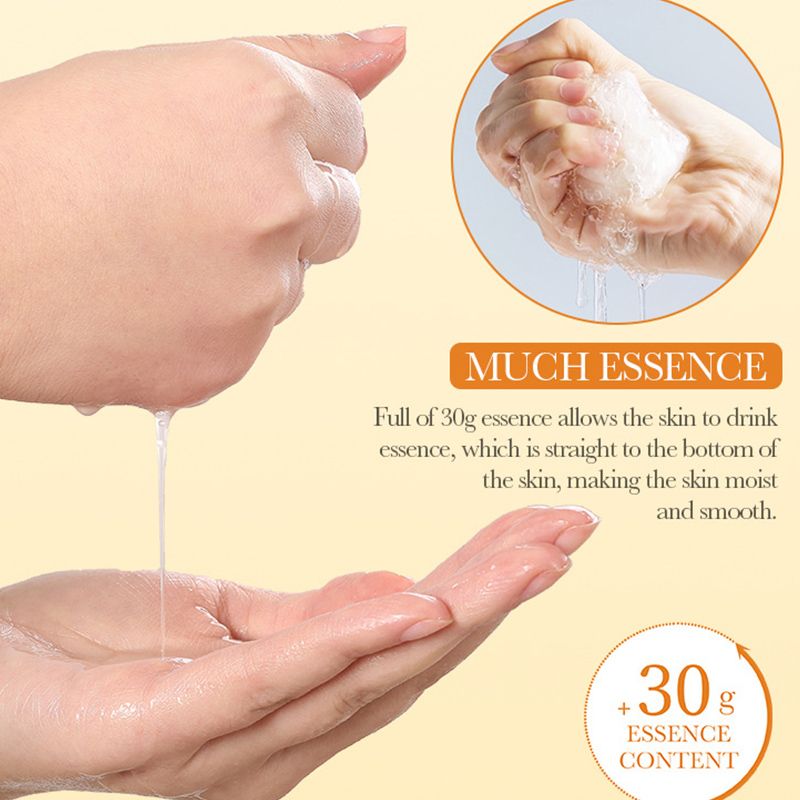 5 PCS Facial Masks Honey Rose Hyaluronic Acid Face Masks Sheet Pores Moisturizing Oil-Control Anti-Aging Replenishment Face Care Skin Care for Beauty
