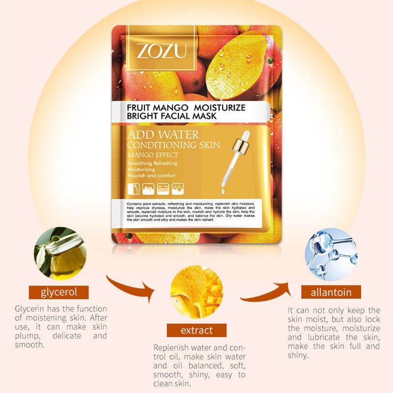 5 PCS Facial Masks Pineapple Pitaya Fruit Face Masks Sheet Pores Moisturizing Oil-Control Anti-Aging Replenishment Face Care Skin Care for Beauty