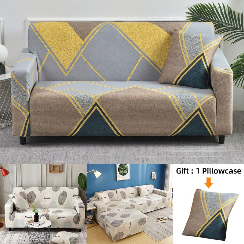 Stretch Plaid Sofa Slipcovers Elastic Sofa Covers For Living Room Bedroom Office Geometric Sofa Covers Armchair Couch Cover Home Decor 1/2/3/Seater
