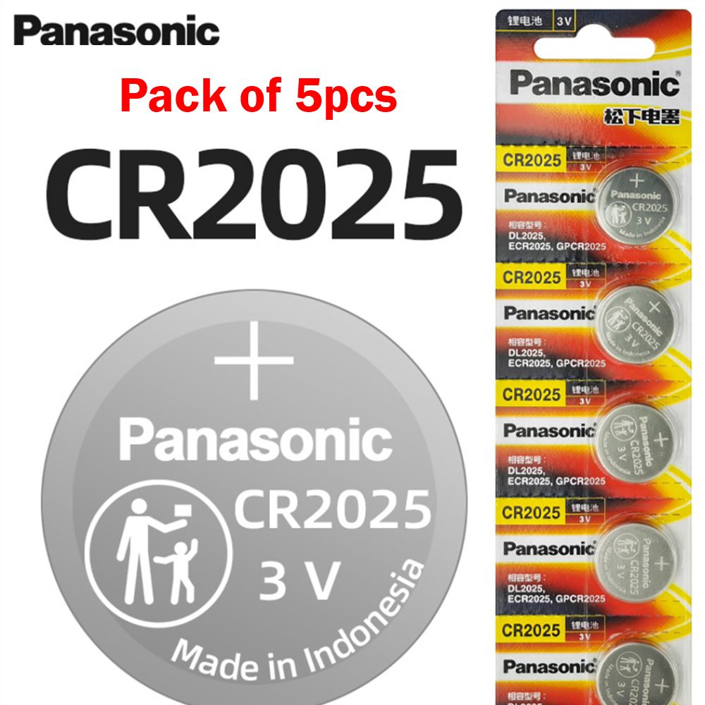 5pcs CR2025 Lithium Battery 3V Genuine Compliant with Coin Battery Safety Keyless Entry FOB