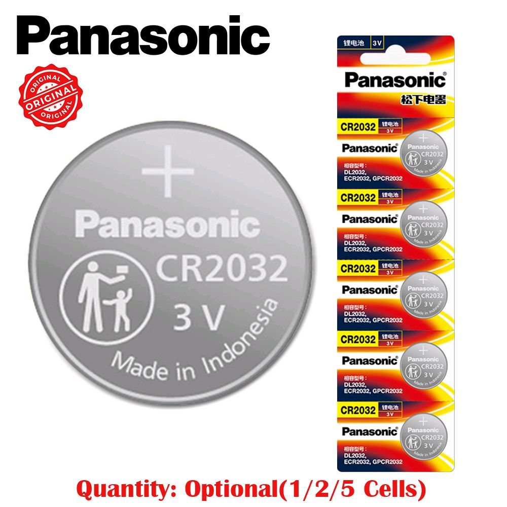 Panasonic CR2032 Lithium Coin Battery 3V - Long-Lasting Power for Keyless Entry Fobs, Toys, and More with Japan Technology