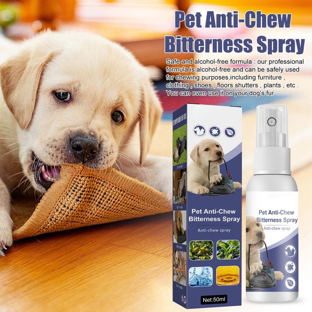 Yegbong Pet Anti-Chew Bitterness No Chew Spray for Dogs, Bitter Apple Spray for Dogs to Stop Chewing - All Natural and Non Toxic - Dog Deterrent Spray
