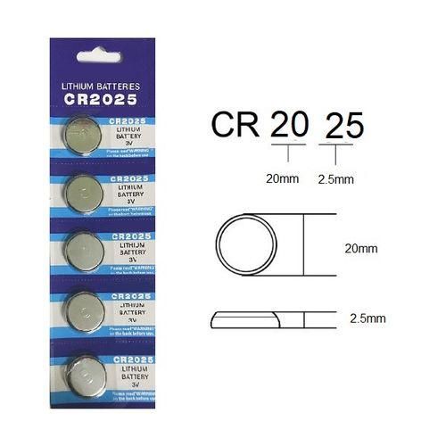 5pcs CR2025 3V Battery Watch Remote Button Cell CR 2025 Batteries