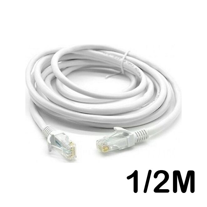 1/2m Patch Cord - Ethernet Patch Cable - RJ45 Male to Male Cat 5e LAN Cable