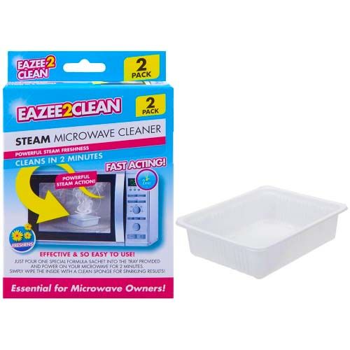 2-in-1 Microwave Steam Cleaner Sachets Set - Freshens - Powerful Cleans in 2 Mins