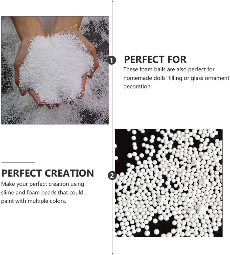 Merry Christmas Foam Decoration Particles Plastic Filler Bean Bag Filler Balls DIY Beads Micro Polystyrene White Winter