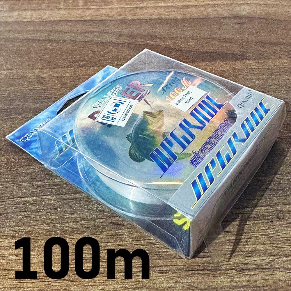 100 Metres Fishing Line Roll Transparent Nylon Monofilament Super Strong (0.28mm 7.8KG) Durable High-density Fiber Tough Wear Resistant Main Line for Reel
