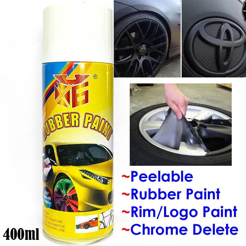 Rubber Paint Wheel Rim Logo Chrome Delete Protective Coating Plasti dip Spray Removable Waterproof Peelable Anti-Rust Car Colour Change