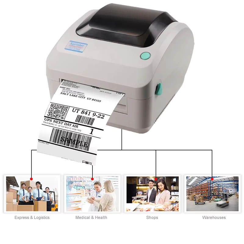 XPrinter XP-470B 4 Inch Label Printer Direct Thermal 203dpi 100mm Portable  X-Printer