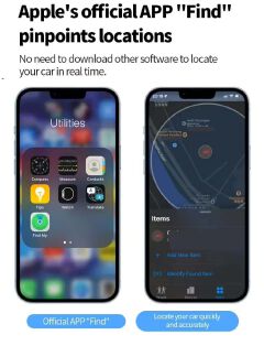 Mini Car Charger Adapter 20w + GPS Tracker works with Apple Find My Device MFi iOS System Plug and Play USB Type C  Cigarette Lighter Hidden Locator Smart Tracking Tool AP200