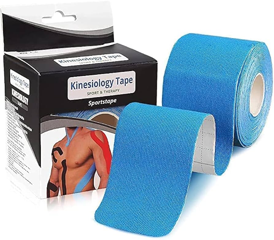 Blue Kinesiology Tape 5cm X 5m Roll Physiotherapy, Muscles Tape, Relaxing Pain Relief Sportstape Elastic Therapeutic, Kinesio tape, k-tape, KT