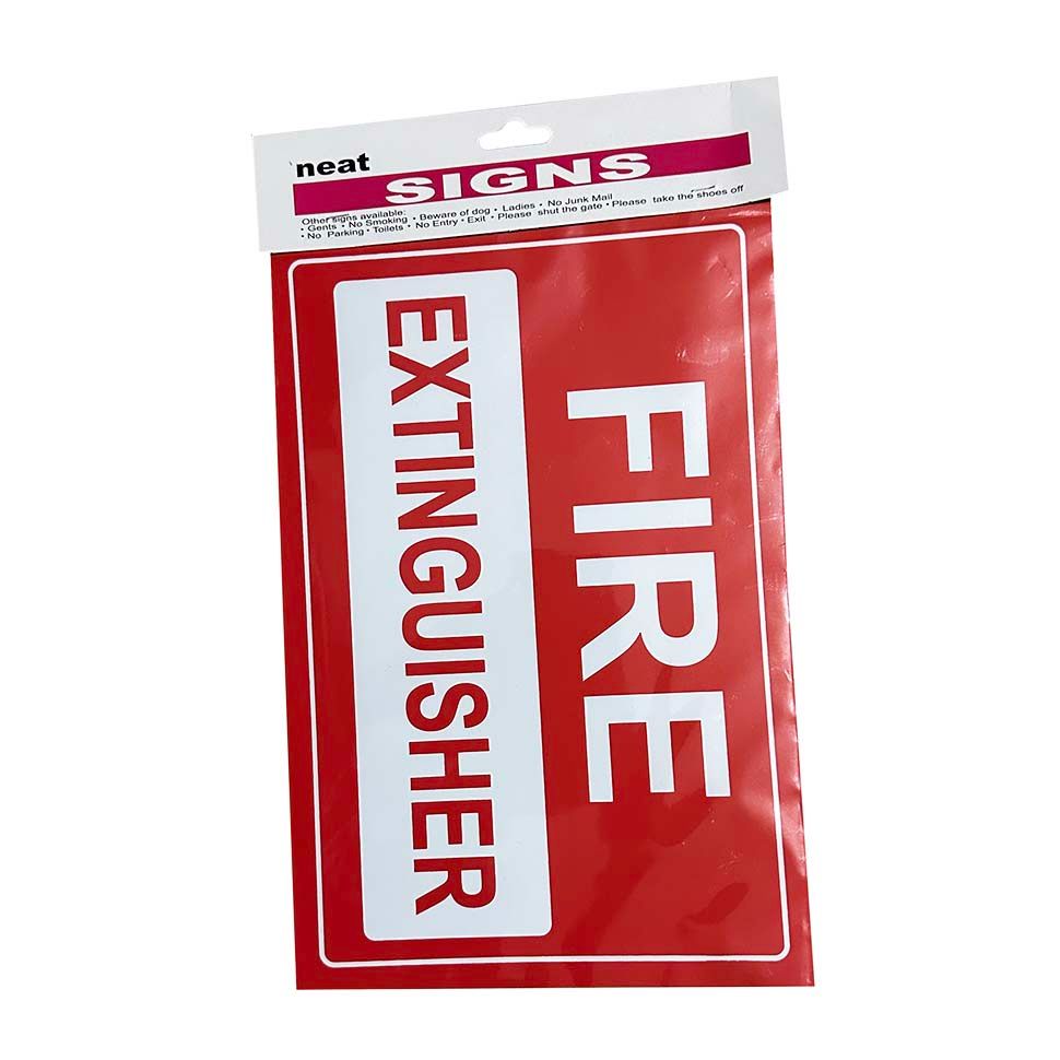 Fire Extinguisher Sign Logo, PVC Quick Install Sticker Self-Adhesive Safety Signs, UV-Resistant, Waterproof, For Business