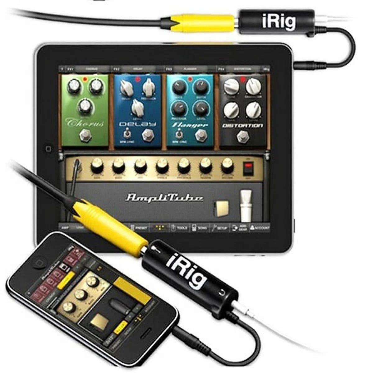 Audio Guitar Interface AMP I-Rig Converter Replacement for Phone Guitar Audio Interface Phone Tuner Lightweight Adapter for iPhone, iPad and Android Smartphones and Tablet (iRig)