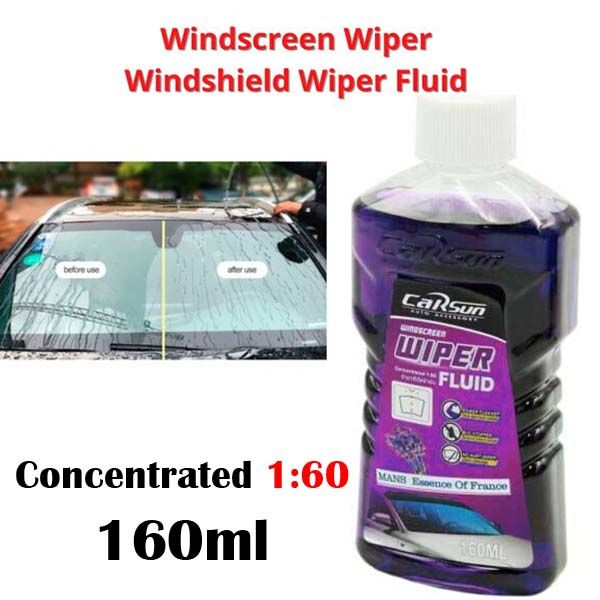 Carsun Windscreen Wiper Fluid. Concentrated 1:60 - Car Window Cleaner with Lavender Scent 160ml Power Stain Cleaning Liquid