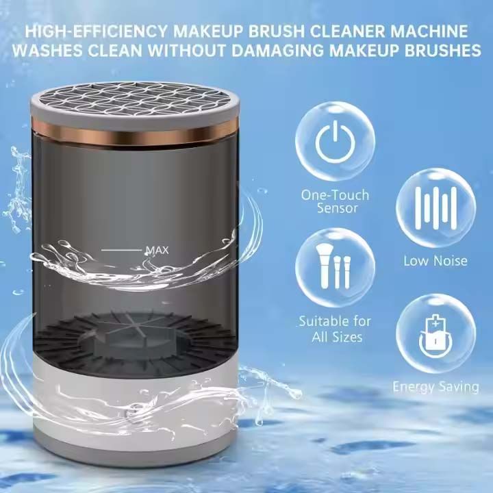 3 In 1 USB Electric Makeup Brush Cleaner Automatic Spinner Holder Stand Women Lazy Cleaning Washer Quick Dry Tool