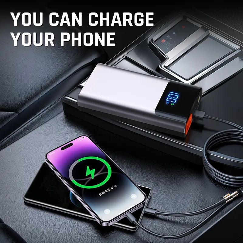 Buwei Portable 6000mah Emergency Car Battery Booster Power Bank Multi-function 600A Jump Starter + Lighting + Mobile Charger Multifunctional USB-C 4-5 Hours