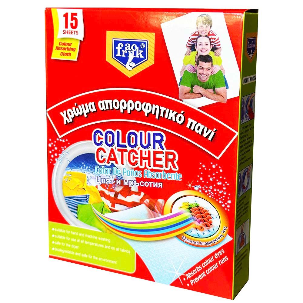 15 Sheets Colour Catcher for Hand & Machine Washing - Color Absorbing Cloth for Fading Cloths and Stains Absorbs Dyes and Runs